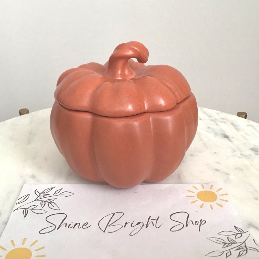 Pottery Barn Glazed Stoneware Pumpkin Bowl Soup Dish New With Tag - Picture 4 of 12